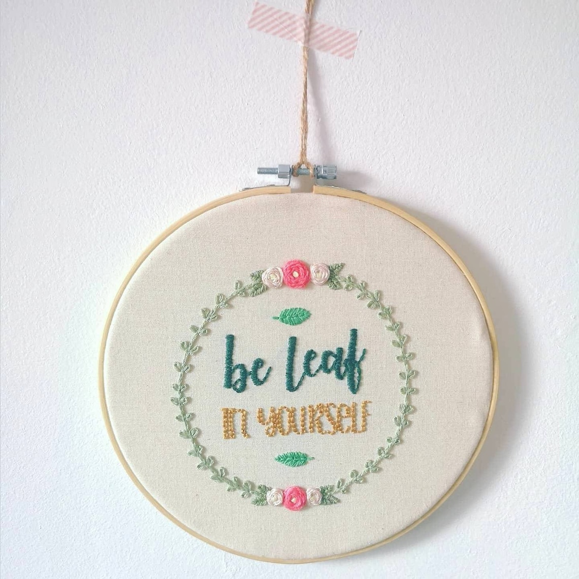 Positive Quote Embroidery Believe In Yourself Modern Etsy