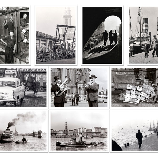 HAMBURG historisch | Postkartenset 50er Jahre