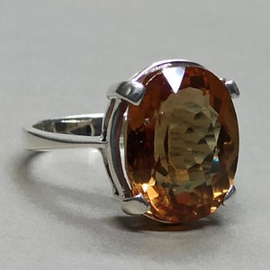 16 Carat Big Alexandrite 925 Sterling Silver Handmade Women Ring June Birthstone Ring Color Changing Gemstone Ring Birthday Gift for Her