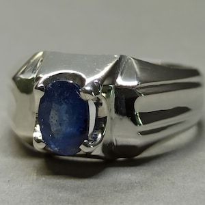 1.2 Carat Natural Sapphire 925 Sterling Silver Handmade Women Ring Neelam Ring September Birthstone Ring Blue Sapphire Ring Gift For Her