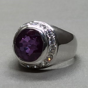 6 Carat Alexandrite Ring 925 Sterling Silver Handmade Women Ring June Birthstone Ring Color Changing Gemstone Ring Gift for Her Mystic Ring