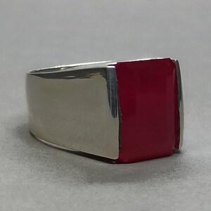 15 Carat Ruby 925 Sterling Silver Handmade Men Ring Emerald Cut Rare Pigeon Red Ruby Ring July Birthstone Ring Gum Yaqoot Ring Gift For Him
