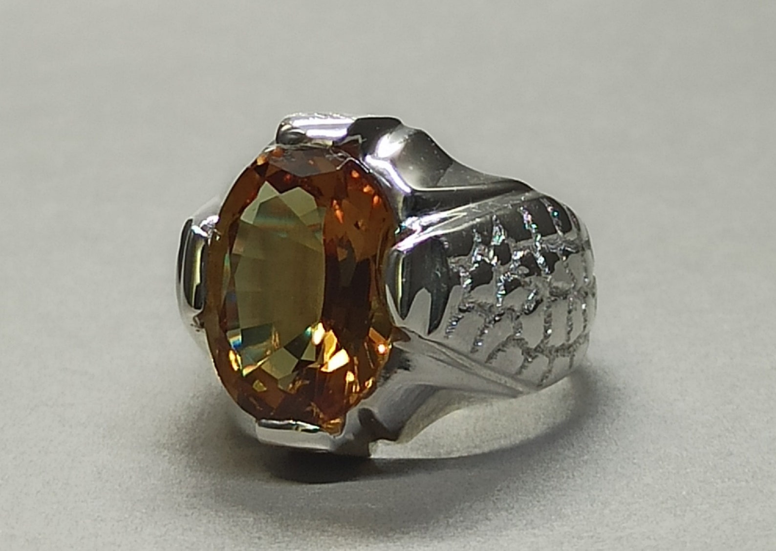 Mens Alexandrite 925 Sterling Silver Handmade Ring Color Etsy