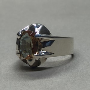 3 Carat Oval Cut Alexandrite 925 Sterling Silver Handmade Women Ring June Birthstone Ring Color Changing Gemstone Ring Birthday Gift for Her