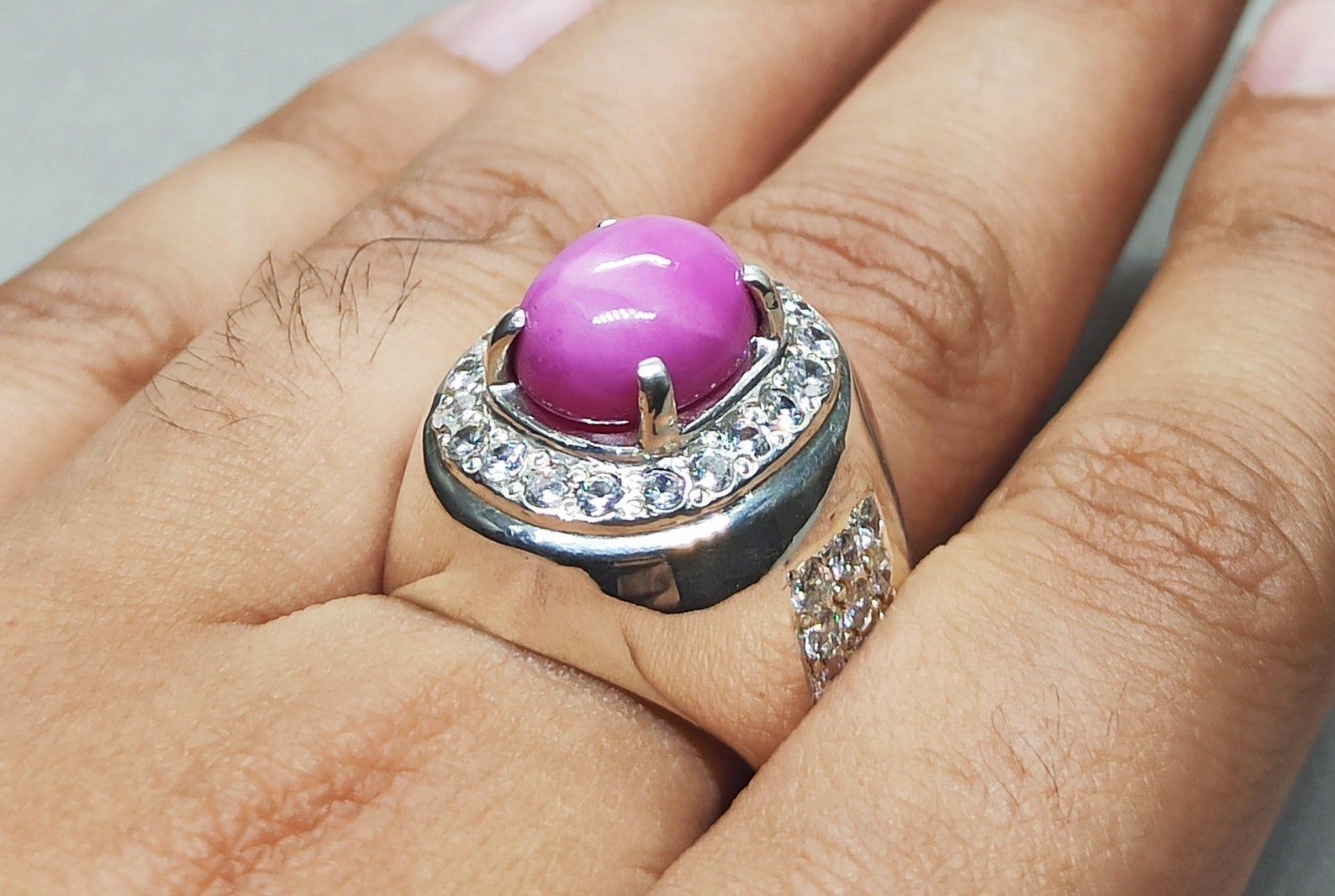 Ruby Star 925 Sterling Silver Handmade Ring Women Anniversary | Etsy
