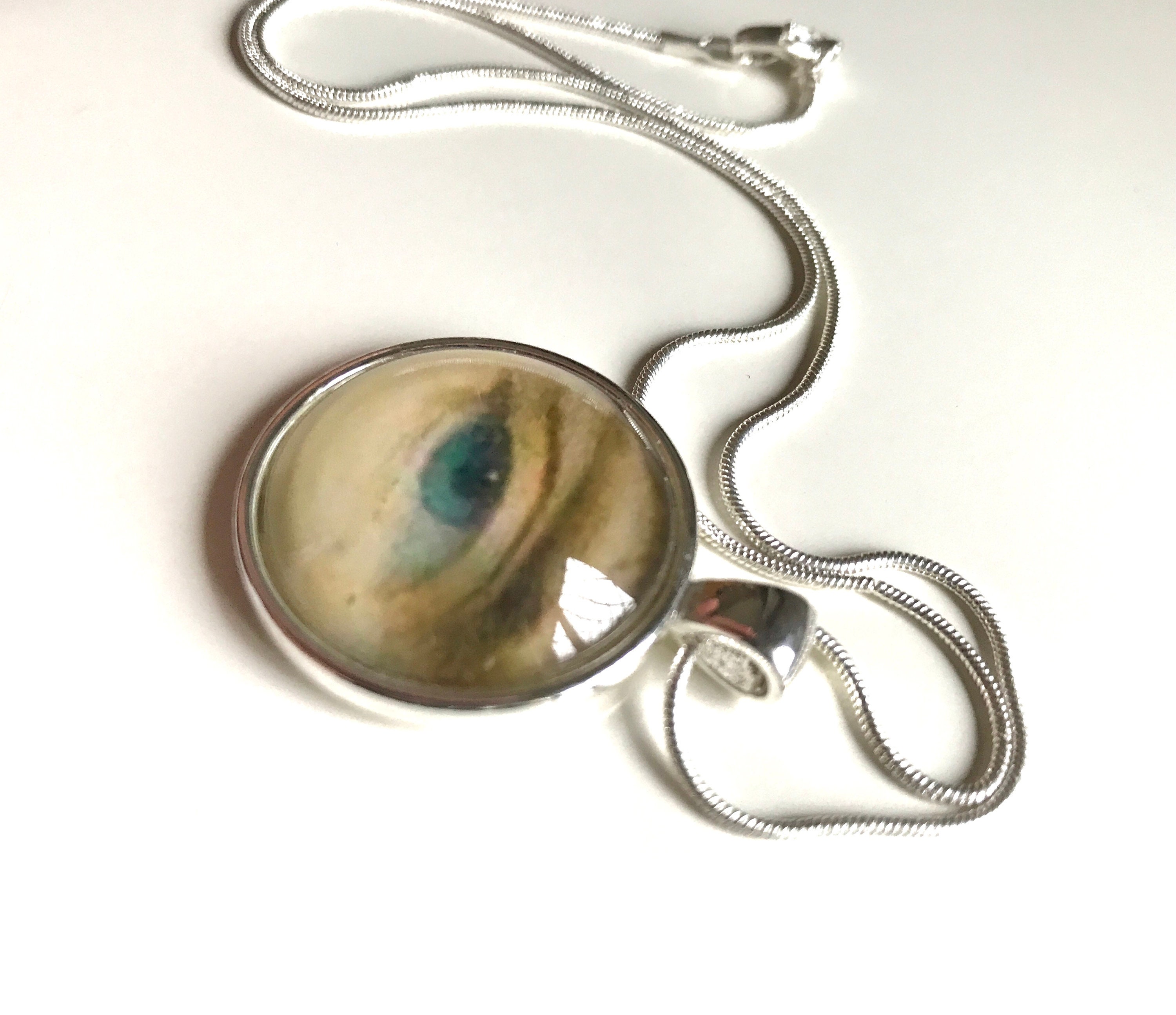 LOVERS EYE Design Pendant Necklace Etsy