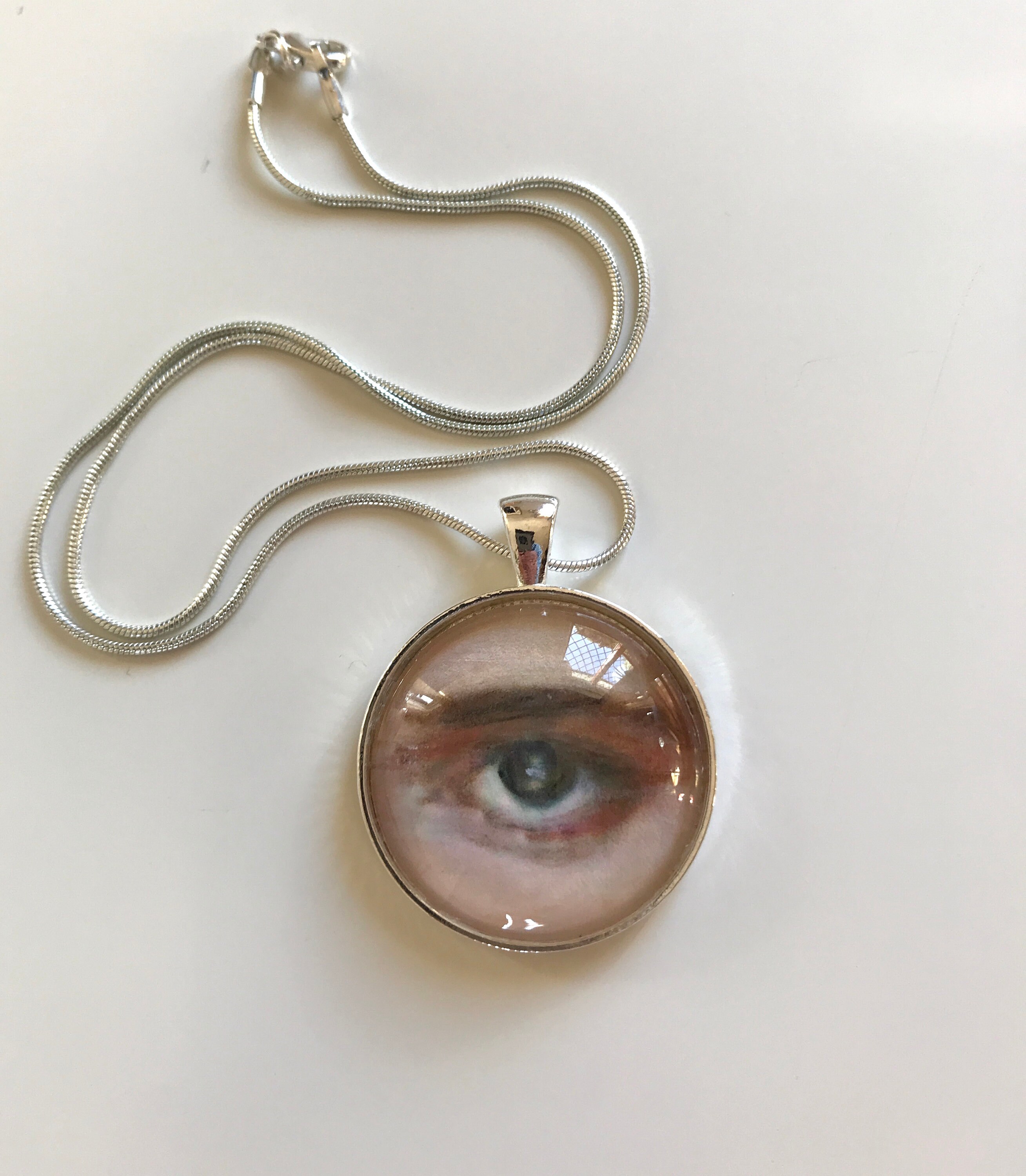 CUSTOM LOVERS EYE Design Pendant Necklace Etsy