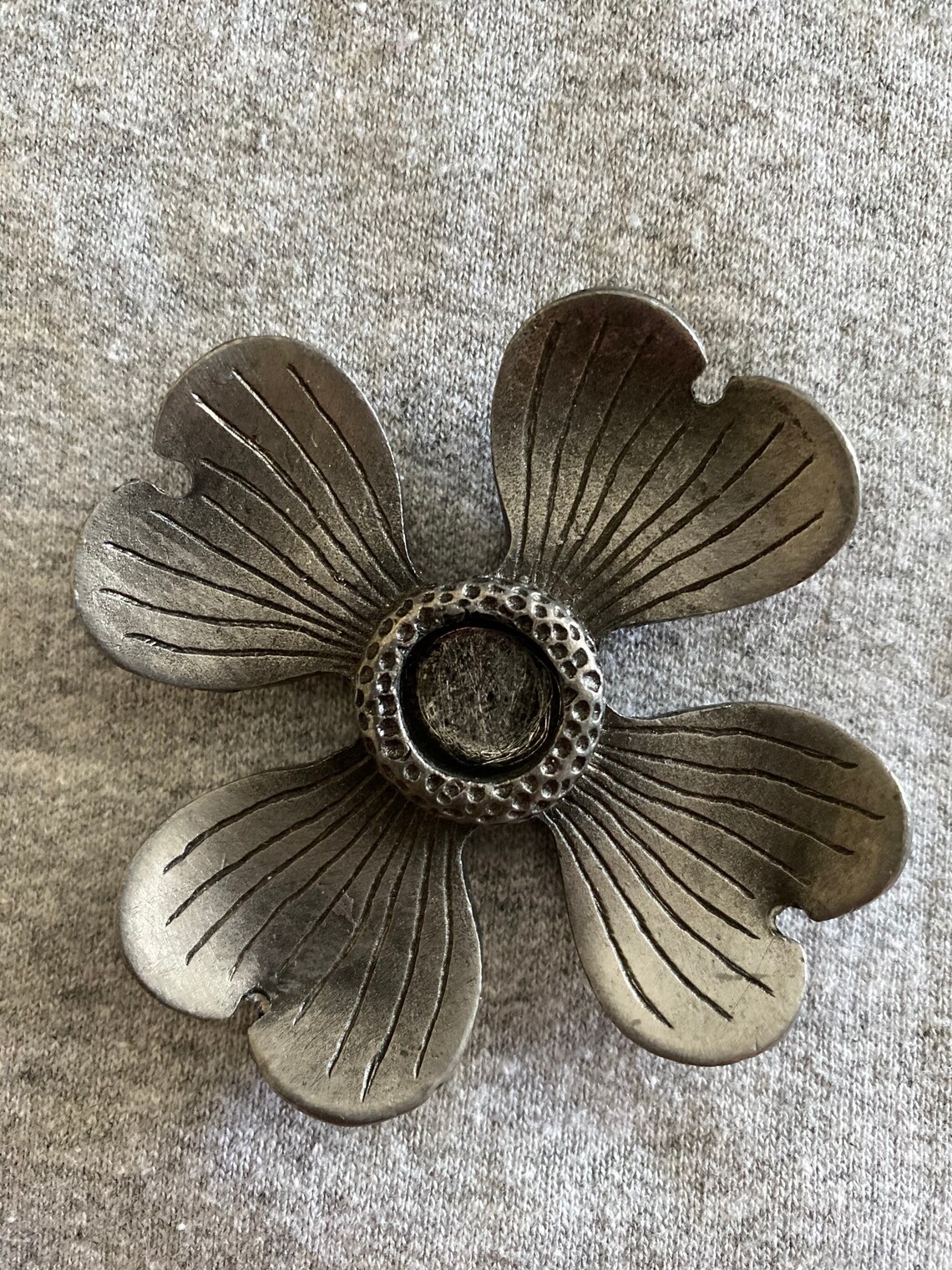 Metzke Pewter Taper Candle Holders Dogwood Flower 1977 Set of Etsy