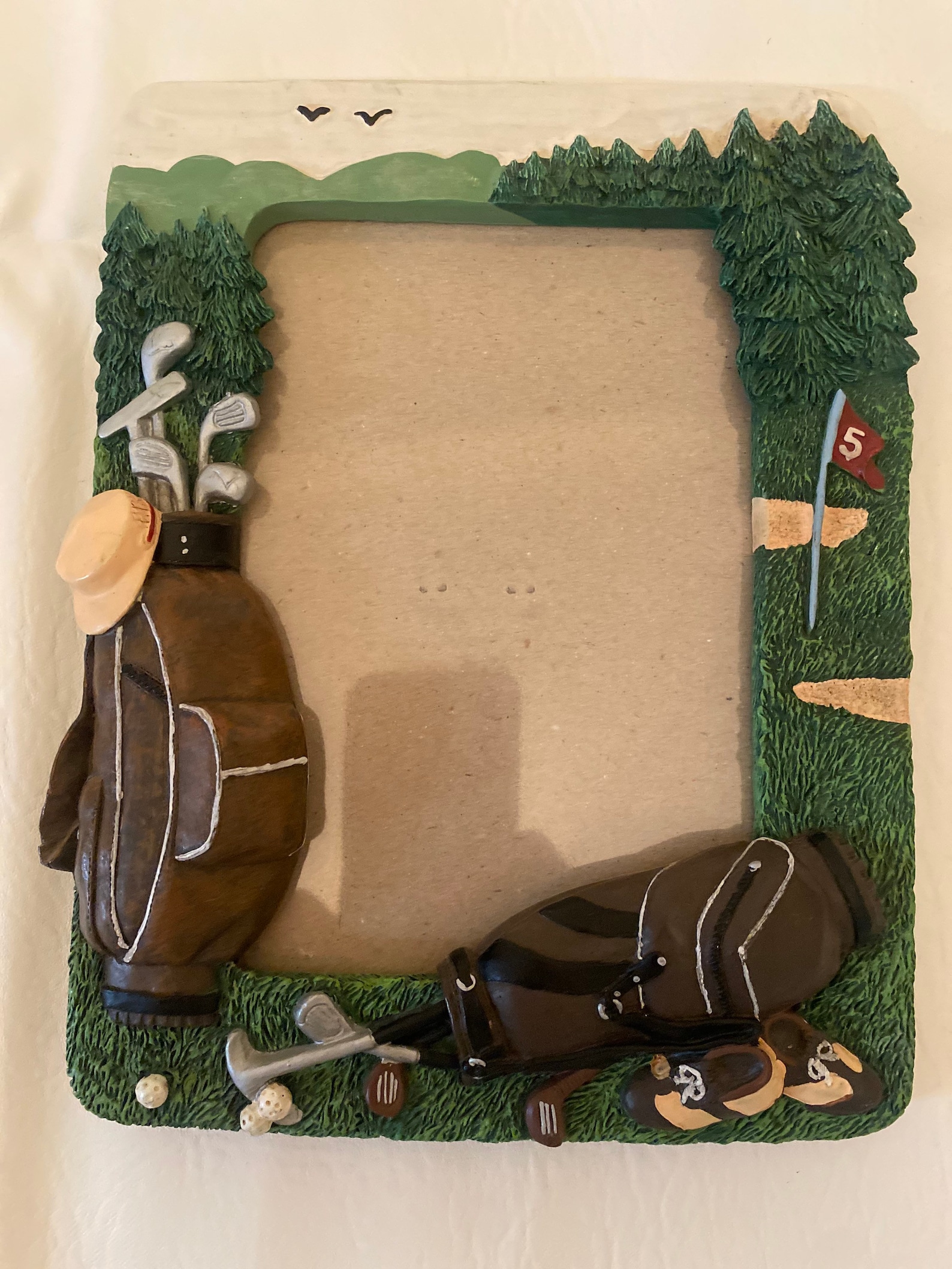 Golf Themed Resin Picture Frame Vintage Etsy