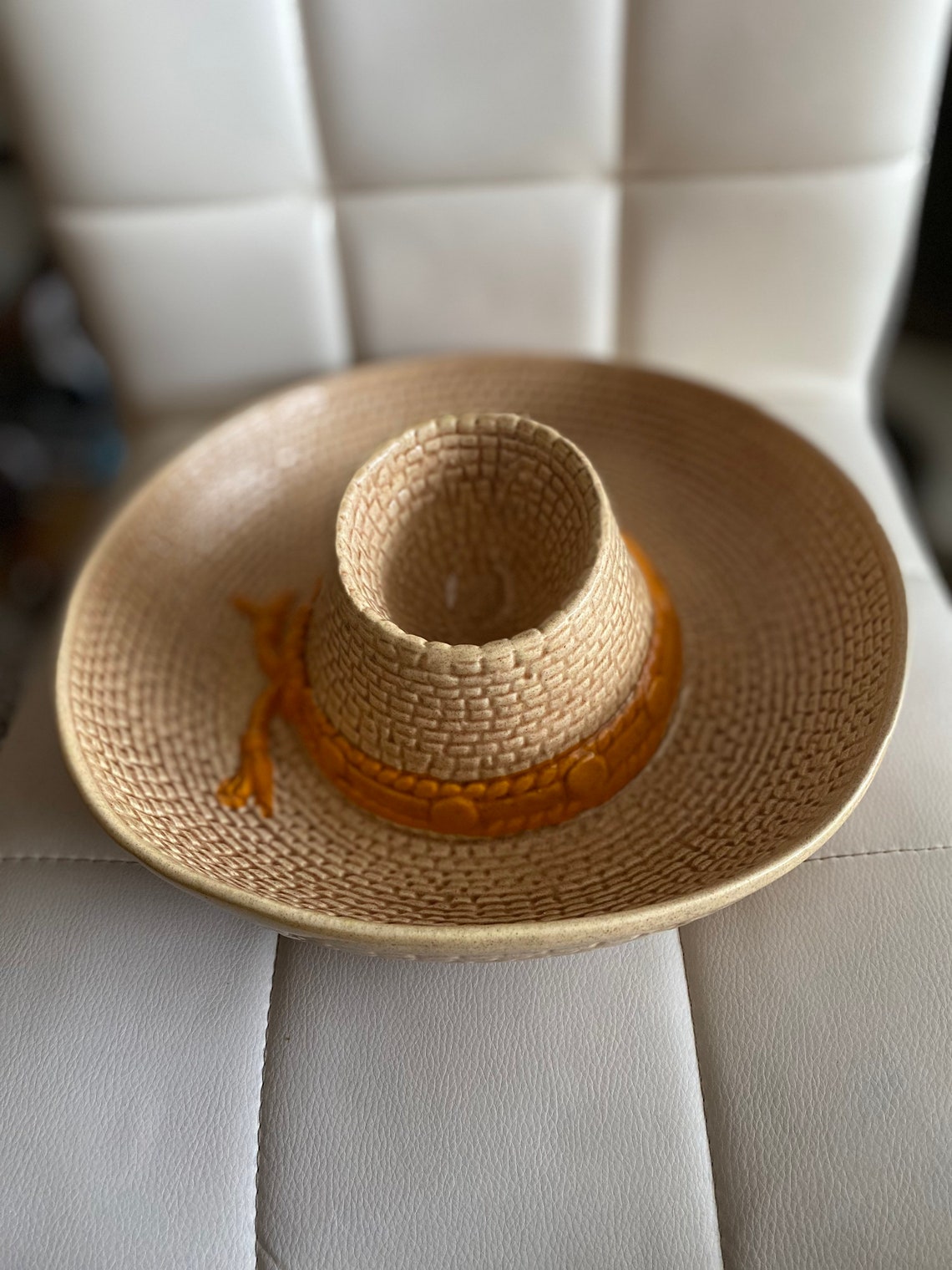 Whittier Ware Party Hat Sombrero Server Chip and Dip Cowboy Etsy