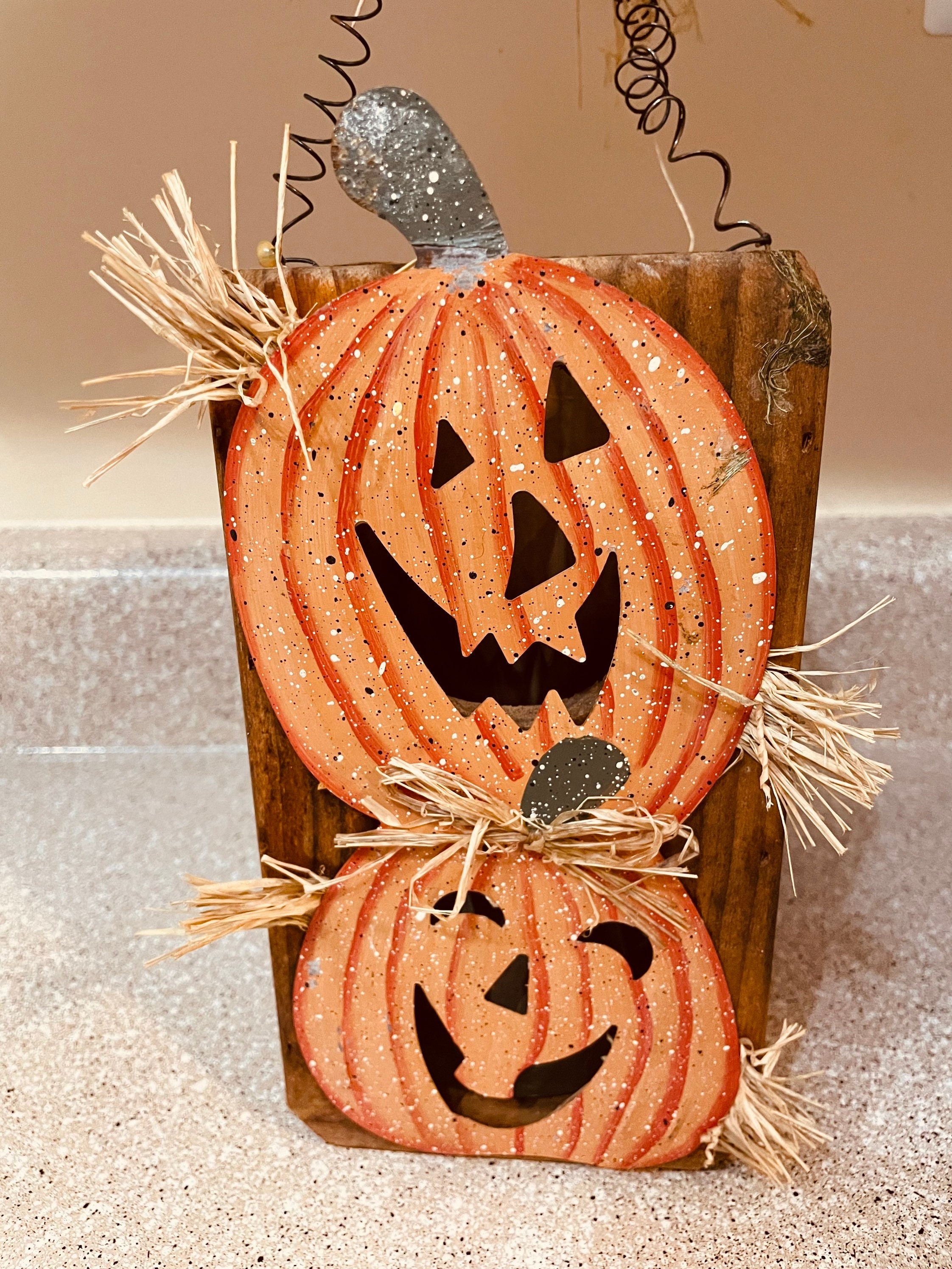 Wood Jackolantern / Wood Pumpkin Lantern / Fall Decoration / Etsy UK