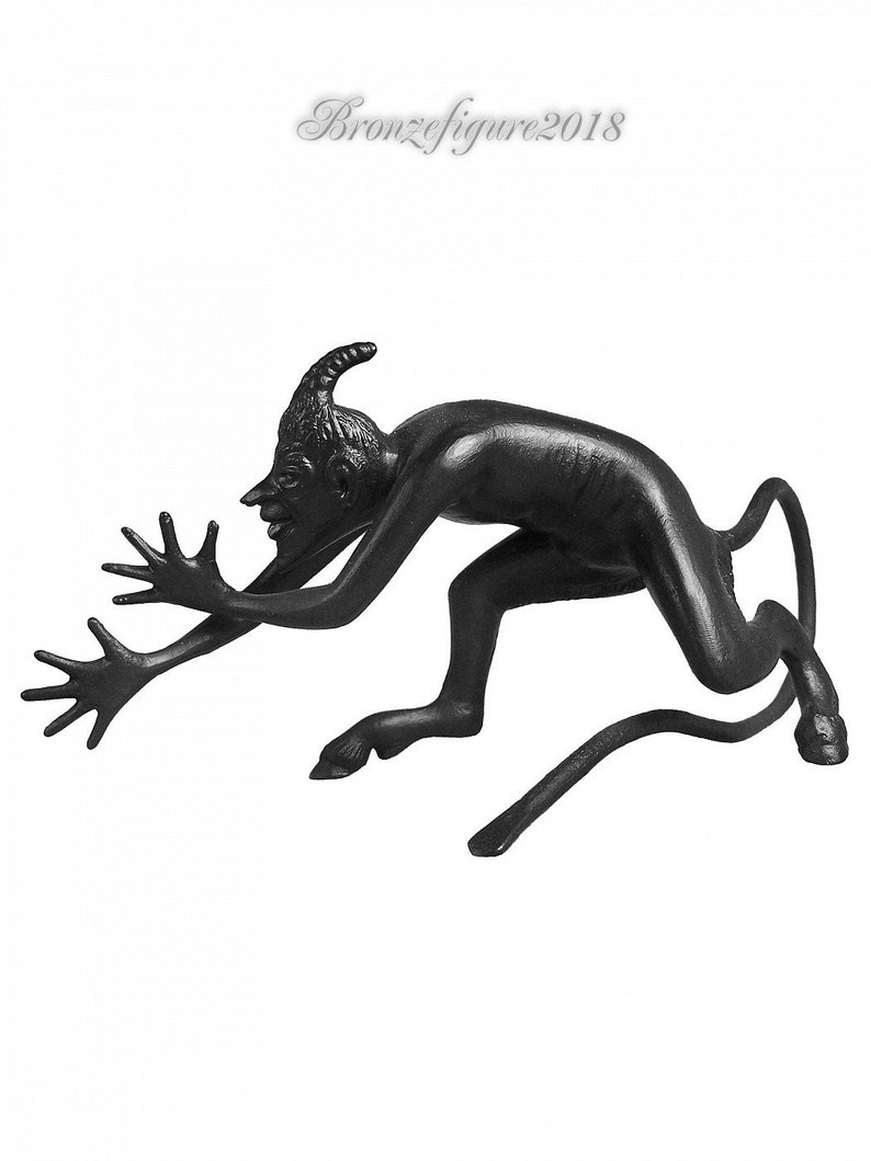 Castiron sculpture figure Devil large Etsy