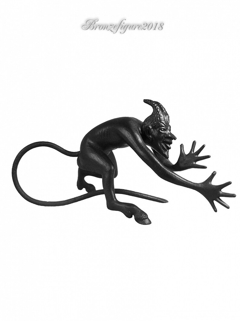 Castiron sculpture figure Devil large Etsy