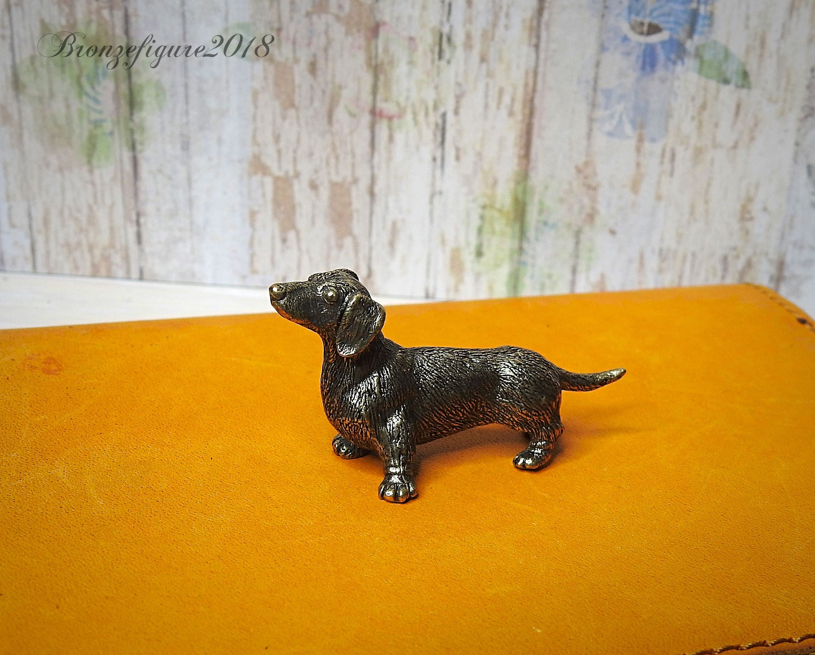 Bronze figure Dachshund Etsy