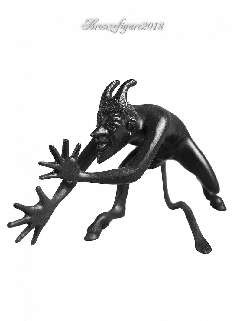 Castiron sculpture figure Devil large Etsy