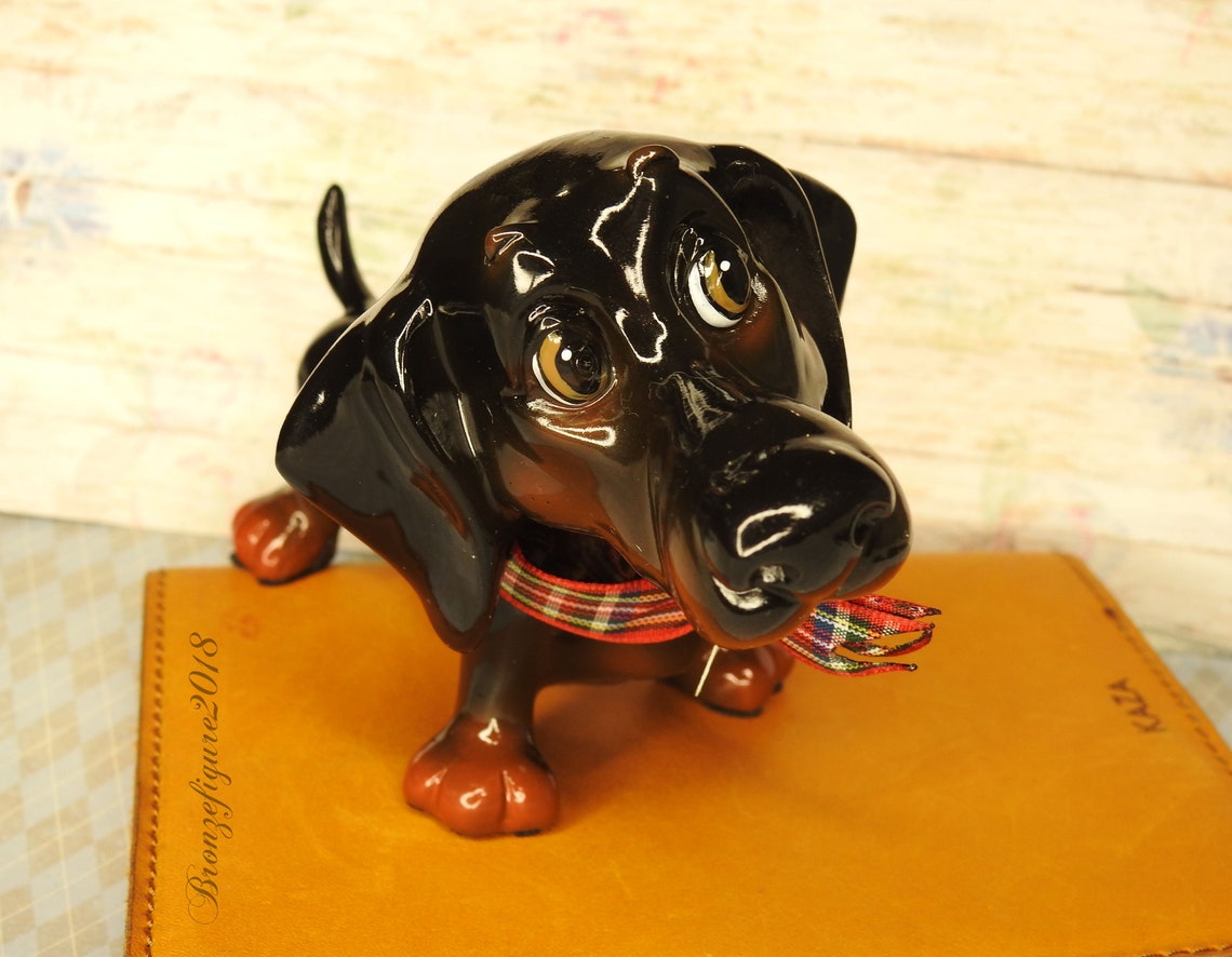 Ceramic Figurine Dachshund Dog Etsy