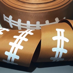 Football Glitter Stitch Sports Tik Tock Grosgrain Cheer Ribbon