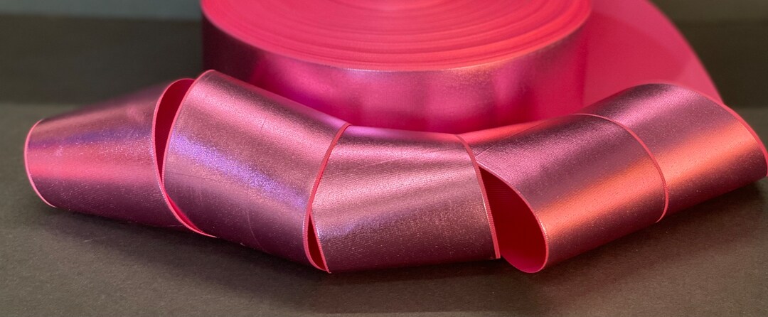 Solid Light Pink Vinyl Metallic Grosgrain Ribbon - Etsy