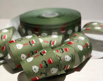 3" Santas Beard Ribbon 1.5" Christmas ribbon for hair bow