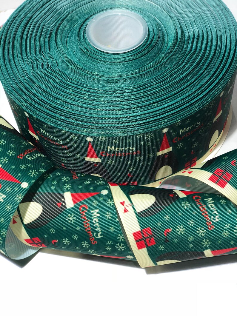 3 Merry Christmas Penguin 1.5 Grosgrain Holiday Ribbon