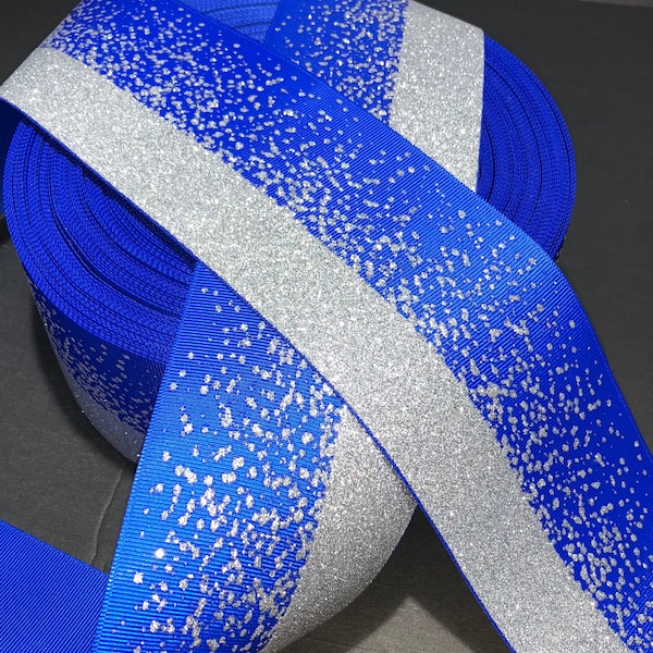 Royal Blue Glitter 3” Ribbon Etsy