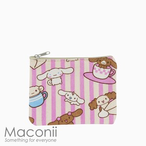 Stripe White Puppy Small Pouch