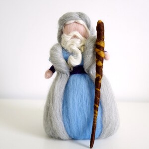 King Winter, Seasonal doll, Nature Table, Pure Merino Wool Handmade, Waldorf Steiner inspired