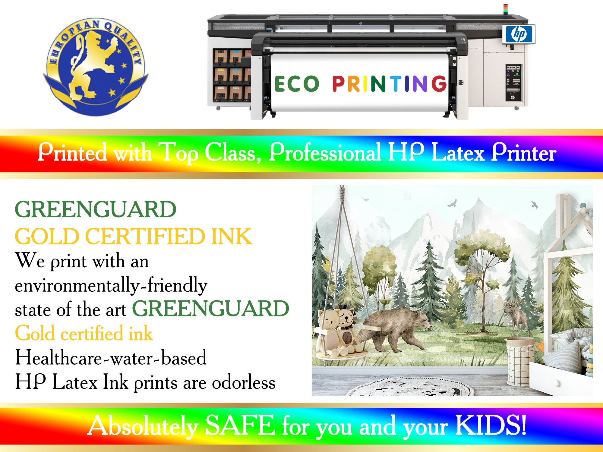 Pine Tree Forest Wallpaper for Kids Nursery Removable | Etsy