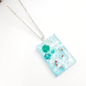 Koi Fish Pond / Koi Fish Jewellery / Koi Fish Pond Necklace / Resin Jewellery / Enchanted Garden / 815amUK