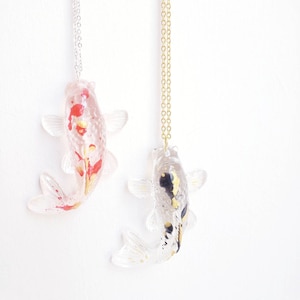 Koi Fish Pendant Necklace / Koi Charm / Fish Necklace / Enchanted Garden / 815amUK