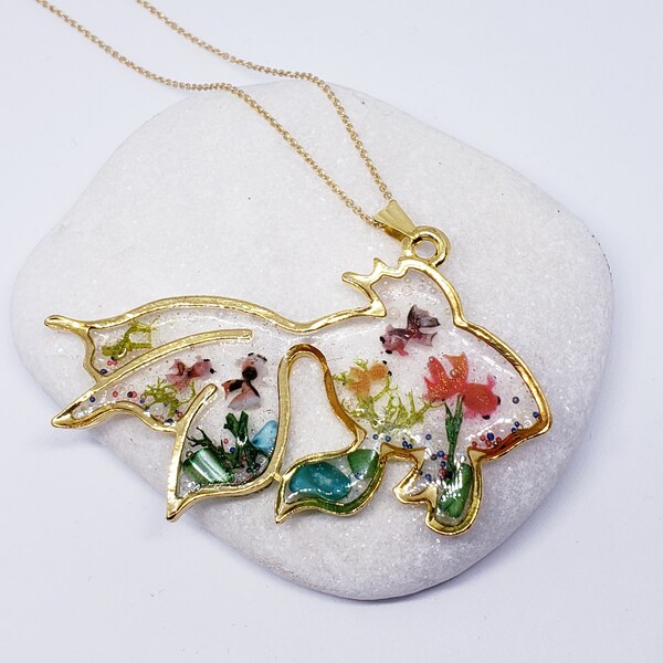 Goldfish Necklace Etsy