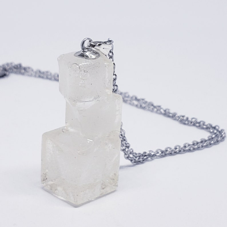 Ice Cubes Pendant Necklace / Ice Cube Jewellery / Ice Resin Etsy