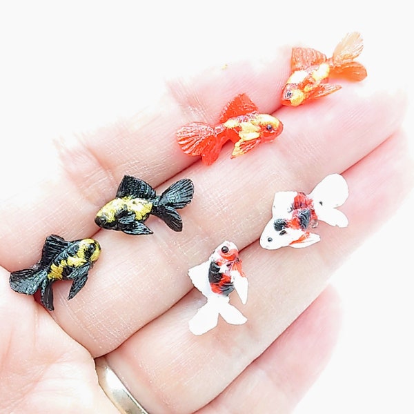 Small Goldfish Studs Earrings / Colour / 3D GoldFish Jewellery / Realistic Resin Earrings / Fish Earrings / Enchanted Garden / 815amUK