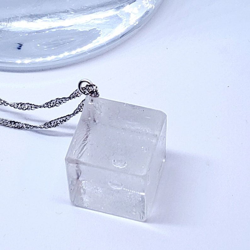 Melting Ice Cube Pendant Necklace / Ice Cube Jewellery / Resin Etsy