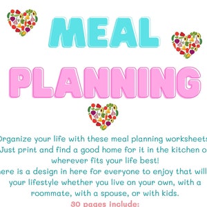 Meal Planning/Organization - Digital