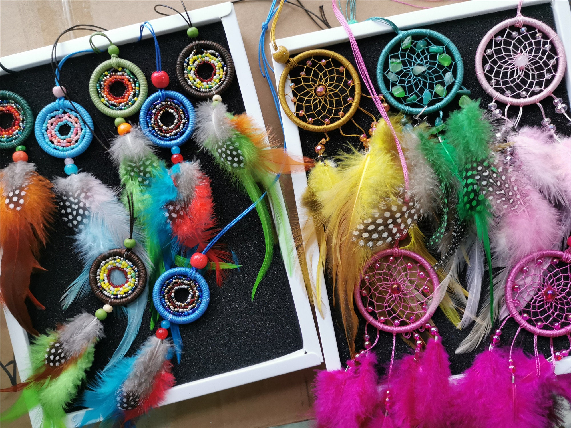 Mini Dream Catcher Car Dream Catcher Multicolor Etsy