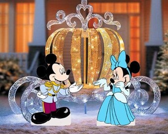 Hand Painted Mickey Prince and Minnie Mouse Princess/ Disney