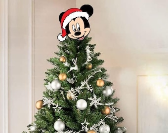 【レア】DISNEY MINNIE CHRISTMAS TREE TOPPER Hand Painted Disney Minnie Mouse Face Christmas Tree Topper