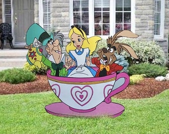 Alice In Wonderland Yard Decorations Etsy