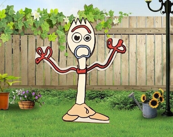 Hand painted Disney Toy Story Forky yard art/ toy story yard art/ toy story party decorations/ toy story lawn/ Disney lawn/ Disney