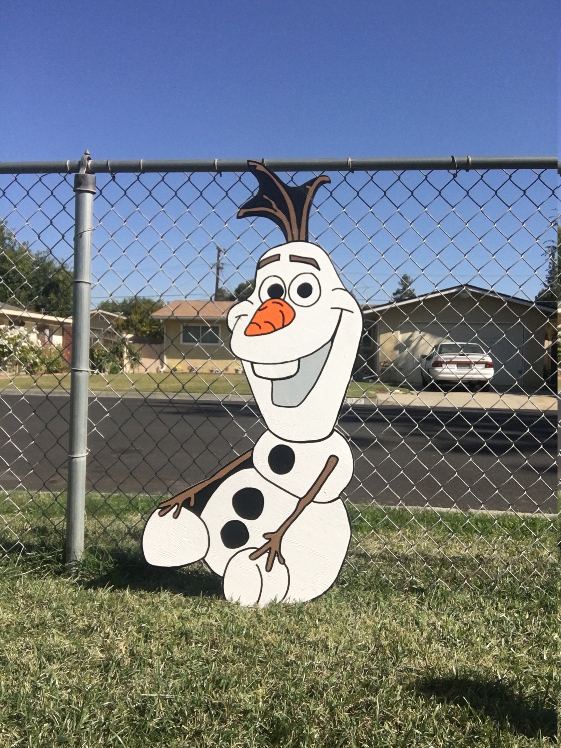 Olaf Yard Art/disney Yard Art/ Disney Yard Decor/ Mickey Mouse Etsy