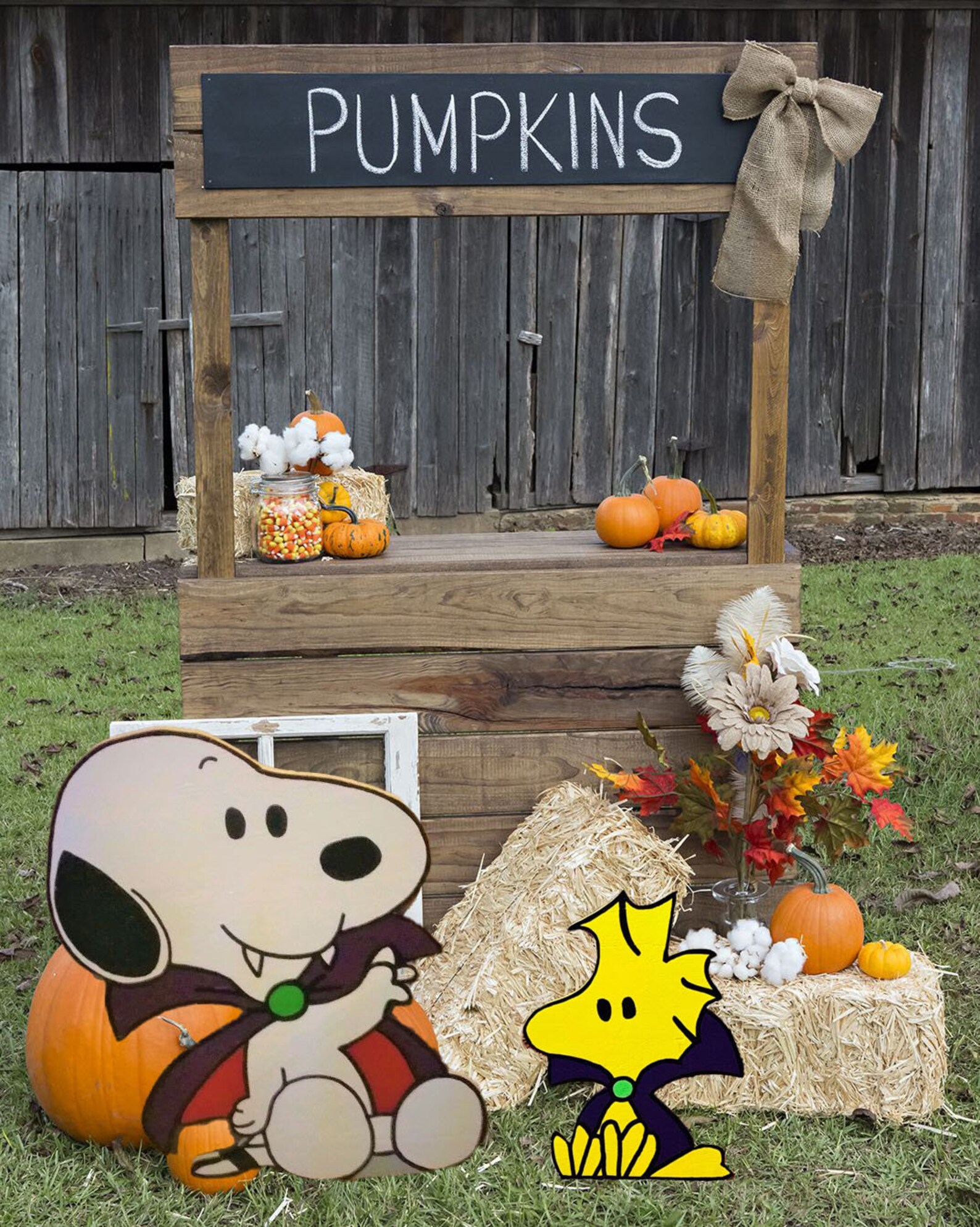 Peanuts Halloween Snoopy Yard art/Peanuts yard art/ Peanuts Etsy