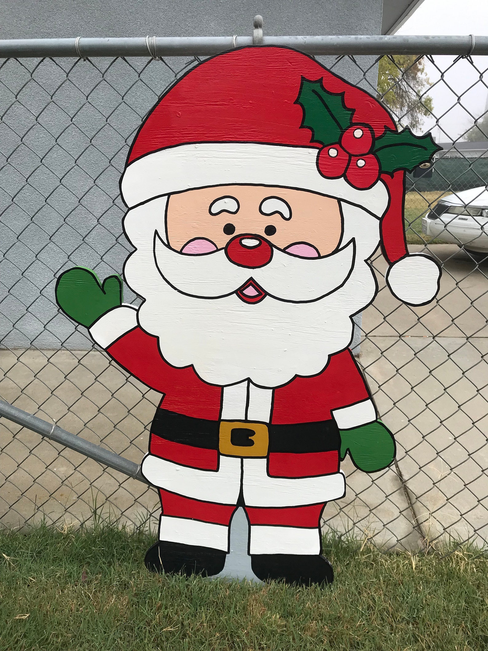 Santa yard art/Christmas yard art/ Santa yard decor/ Christmas Etsy