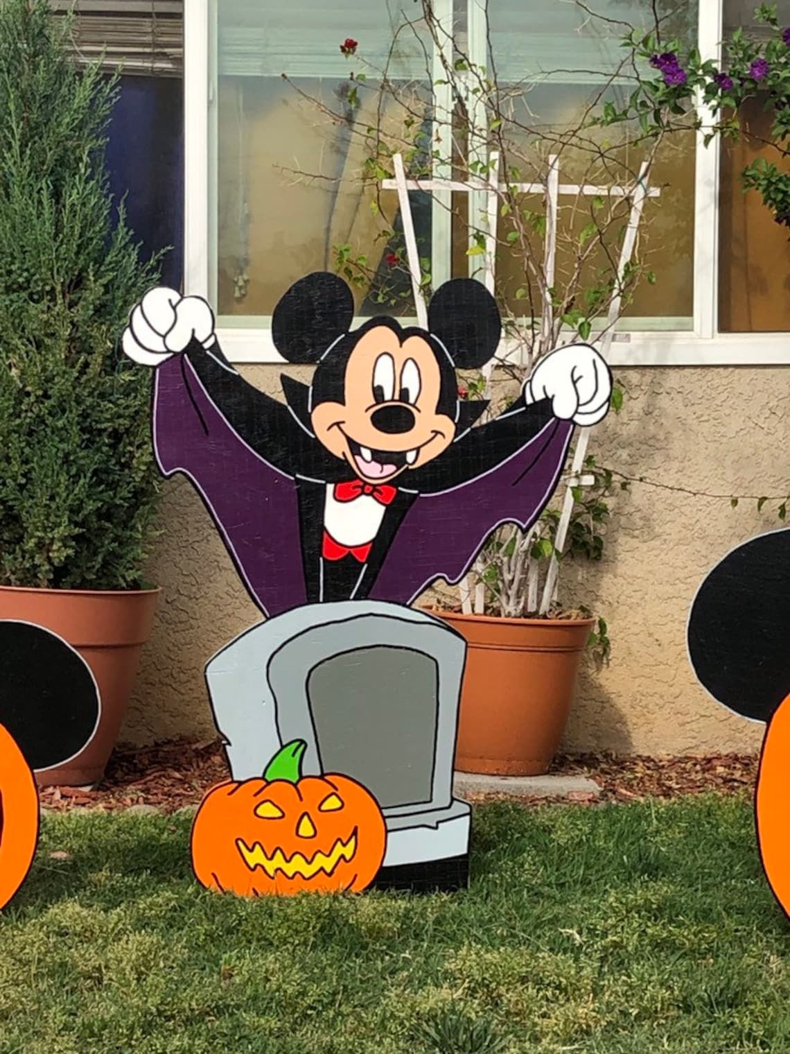 Mickey Mouse Halloween Yard Art Set/disney Yard Art/ Disney Etsy
