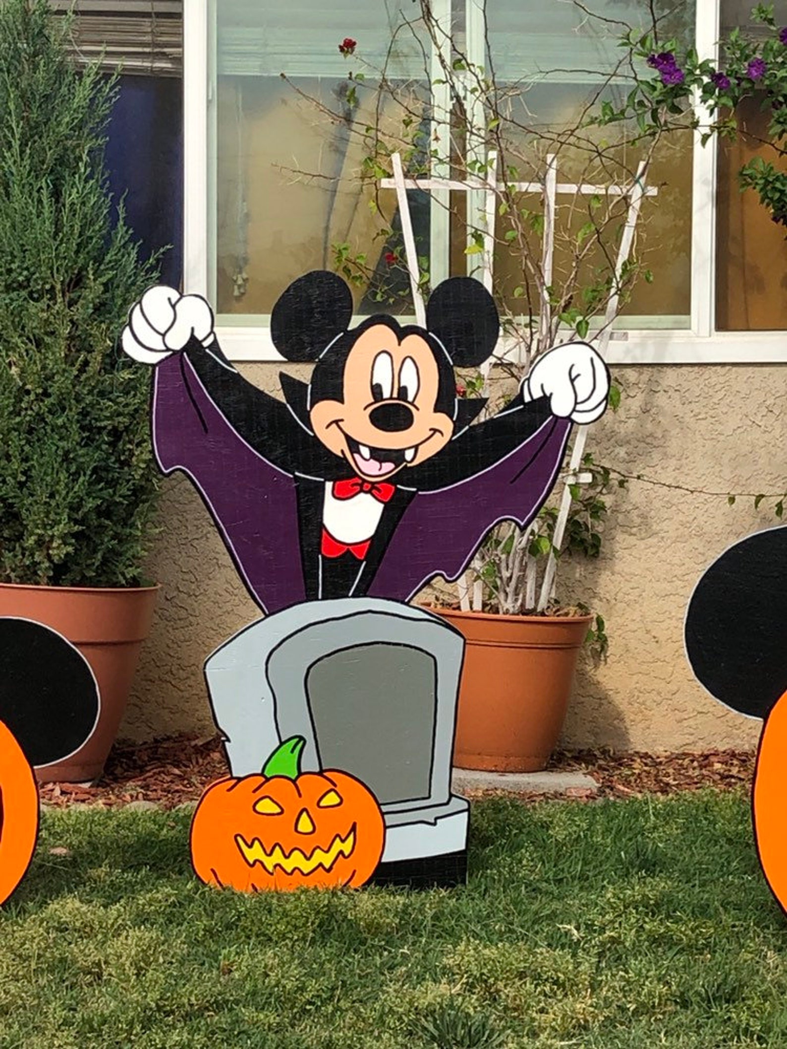 Mickey Mouse Halloween Yard Art Set/disney Yard Art/ Disney Etsy
