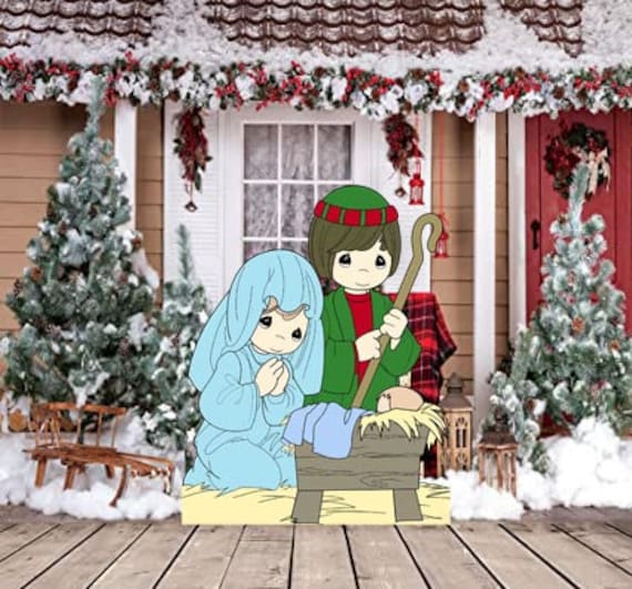 Hand Painted Precious Moments Christmas Yard Art Precious Moments