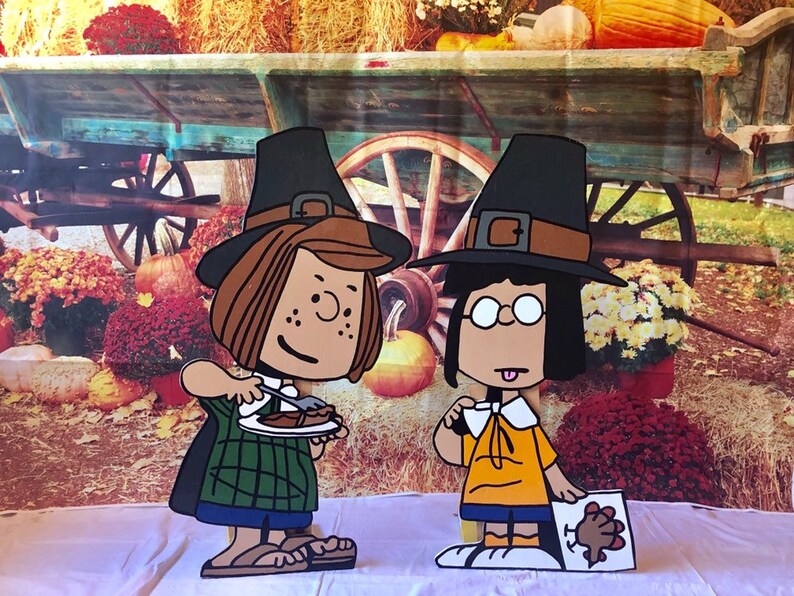 Peanuts Thanksgiving 4pc set/Peanuts yard art/ Peanuts yard Etsy