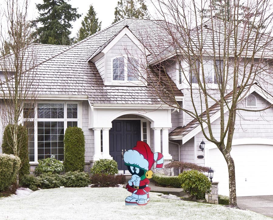 Hand Painted Marvin the Martian Christmas Yard Art/ Looney Tunes