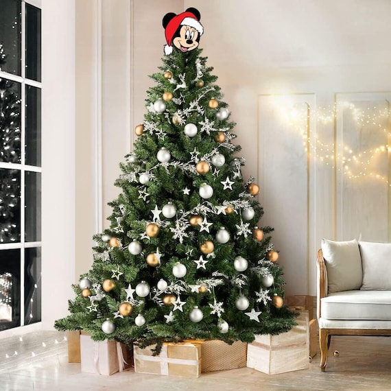 Hand Painted Disney Minnie Mouse Face Christmas Tree Topper