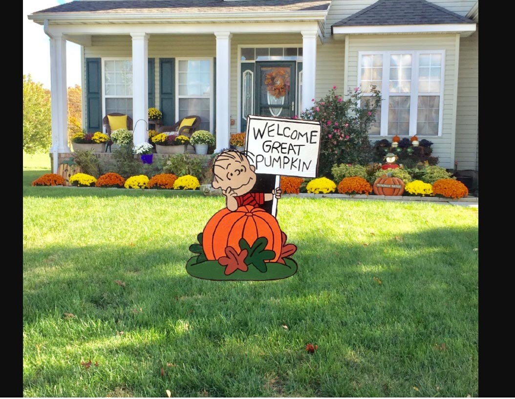 Peanuts halloween yard art/Peanuts yard art/ Peanuts yard Etsy